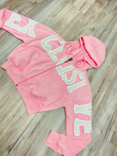 Load image into Gallery viewer, REDFOX RHINESTONE "EXCLUSIVE" CROP HOODIE/STACKED FLEECE PANTS SET (PINK)