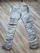 Load image into Gallery viewer, Jordan Craig Martin Stacked Ripple Effect Distressed Jeans (Artic Grey) JTF1157