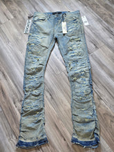 Load image into Gallery viewer, Jordan Craig Martin Stacked Ripple Effect Distressed Jeans (Cream Wash) JTF1157