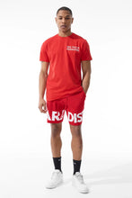 Load image into Gallery viewer, Jordan Craig Paradise T-Shirt &amp; Paradise Knit Shorts (Red)