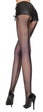 Load image into Gallery viewer, Dance MUSIC LEGS FISHNET STOCKINGS W/ THICK BACKSEAM