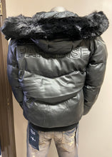Load image into Gallery viewer, JORDAN CRAIG SYIP EMBOSSED PUFFER JACKET (BLACK)