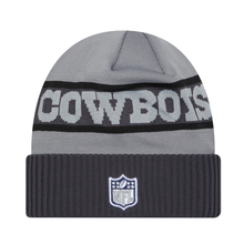 Load image into Gallery viewer, NEW ERA COWBOYS NFL SIDELINE 2023 TECH KNIT GRAY BEANIE