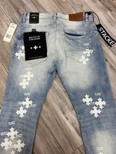 Load image into Gallery viewer, JORDAN CRAIG SYIP CROSS MARTIN STACKED JEANS (LIGHT BLUE)