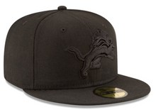 Load image into Gallery viewer, NEW ERA DETROIT LIONS BLACK ON BLACK 59FIFTY FITTED