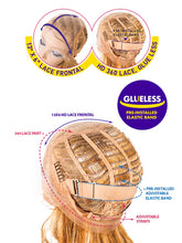 Load image into Gallery viewer, JANET COLLECTION MELT HD VEIL BANG 360 LACE 13X6 DOMI WIG