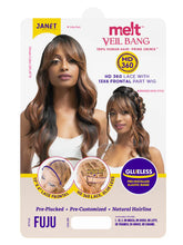 Load image into Gallery viewer, JANET COLLECTION MELT HD VEIL BANG 360 LACE 13X6 FUJU WIG