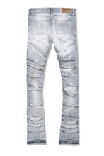 Load image into Gallery viewer, Jordan Craig Martin Stacked Ripple Effect Distressed Jeans (Artic Grey) JTF1157