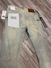Load image into Gallery viewer, JORDAN CRAIG LIQUID CRYSTAL- RHINESTONE STACKED JEANS JTF2316 (ICE ANTIQUE)