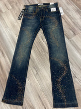 Load image into Gallery viewer, JORDAN CRAIG LIQUID CRYSTAL- RHINESTONE STACKED JEANS JTF2316 (VINTAGE)