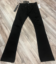 Load image into Gallery viewer, JORDAN CRAIG STACKED JEANS WITH SHREDS JTF934R (BLACK)