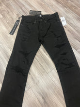 Load image into Gallery viewer, JORDAN CRAIG STACKED JEANS WITH SHREDS JTF934R (BLACK)