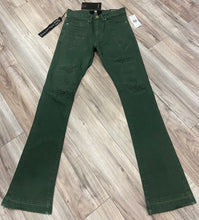 Load image into Gallery viewer, JORDAN CRAIG STACKED JEANS WITH SHREDS JTF934R (HUNTER GREEN)