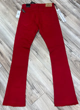 Load image into Gallery viewer, JORDAN CRAIG STACKED JEANS WITH SHREDS JTF934R (RED)