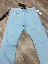 Load image into Gallery viewer, JORDAN CRAIG STACKED JEANS WITH SHREDS JTF934R (SKY BLUE)