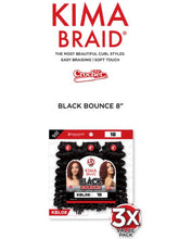 Load image into Gallery viewer, HARLEM 125 KIMA BRAID BLACK BOUNCE 8" 3x(KBL08)