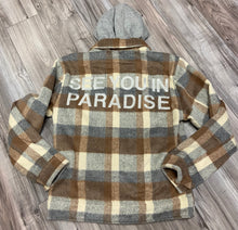 Load image into Gallery viewer, JORDAN CRAIG SYIP ZIPDOWN FLANNEL SHACKET W/ HOOD (KHAKI)