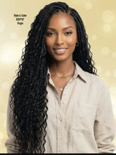 Load image into Gallery viewer, HARLEM 125 LUX GOLD AIR FEATHER CROCHET DEEP 18" #1B