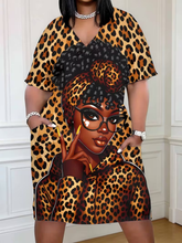Load image into Gallery viewer, WOMEN'S LEOPARD PATTERN DRESS