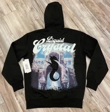Load image into Gallery viewer, JORDAN CRAIG LIQUID CRYSTAL RHINESTONE SEAHORSE ZIPDOWN HOODIE (BLACK)
