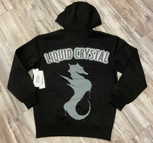Load image into Gallery viewer, JORDAN CRAIG LIQUID CRYSTAL BLACK ZIPDOWN HOODIE