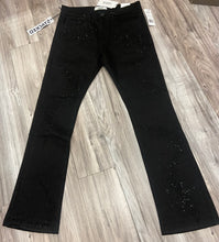 Load image into Gallery viewer, JORDAN CRAIG LIQUID CRYSTAL- RHINESTONE STACKED JEANS JTF2316A (JET BLACK)