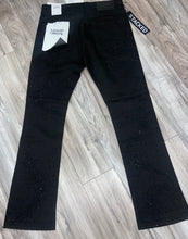 Load image into Gallery viewer, JORDAN CRAIG LIQUID CRYSTAL- RHINESTONE STACKED JEANS JTF2316A (JET BLACK)