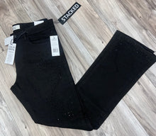 Load image into Gallery viewer, JORDAN CRAIG LIQUID CRYSTAL- RHINESTONE STACKED JEANS JTF2316A (JET BLACK)