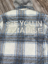 Load image into Gallery viewer, JORDAN CRAIG SYIP ZIPDOWN FLANNEL SHACKET W/ HOOD (LT BLUE)