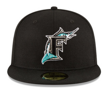 Load image into Gallery viewer, NEW ERA FLORIDA MARLINS WORLD SERIES BLACK WOOL 59FIFTY FITTED