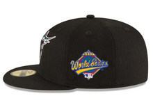 Load image into Gallery viewer, NEW ERA FLORIDA MARLINS WORLD SERIES BLACK WOOL 59FIFTY FITTED