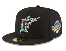 Load image into Gallery viewer, NEW ERA FLORIDA MARLINS WORLD SERIES BLACK WOOL 59FIFTY FITTED