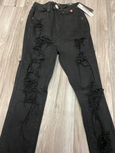 Load image into Gallery viewer, REDFOX HIGH-WAIST DESTRUCTED JEANS (BLACK) PA0497