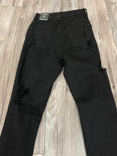 Load image into Gallery viewer, REDFOX HIGH-WAIST DESTRUCTED JEANS (BLACK) PA0497