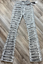 Load image into Gallery viewer, RED FOX WOMEN'S STACKED SUPER FRAYED DENIM PANTS PA4414 (GREY)