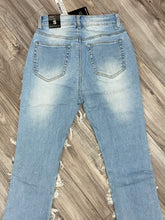 Load image into Gallery viewer, RED FOX WOMEN'S STACKED SUPER FRAYED DENIM PANTS PA4414 (LT BLUE)
