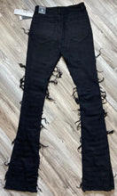 Load image into Gallery viewer, RED FOX WOMEN'S STACKED FRAYED HEAVY TWILL PANTS PA4416 (JET BLACK)