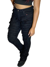 Load image into Gallery viewer, RED FOX WOMEN'S STACKED TWILL PANTS PA4418 (JET BLACK)