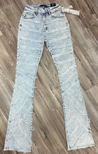 Load image into Gallery viewer, RED FOX WOMEN'S STACKED FRAYED DENIM PANTS PA4454 (ACID BLUE)