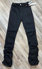 Load image into Gallery viewer, REDFOX WOMEN'S 5 POCKET DENIM STACKED JEANS PA4462 (BLACK)