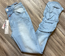 Load image into Gallery viewer, REDFOX WOMEN'S 5 POCKET DENIM STACKED JEANS PA4462 (LT. BLUE)