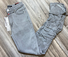Load image into Gallery viewer, REDFOX WOMEN'S 5 POCKET DENIM STACKED JEANS PA4462 (LT.GREY)