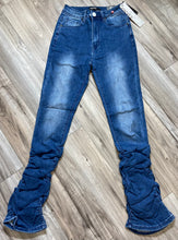 Load image into Gallery viewer, REDFOX WOMEN'S 5 POCKET DENIM STACKED JEANS PA4462 (MED.BLUE)