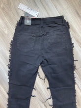 Load image into Gallery viewer, REDFOX SUPER FRAYED CROP JACKET AND STACKED JEANS SD4446 (JET BLACK)
