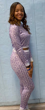 Load image into Gallery viewer, WOMEN'S VINTAGE PRINT CROP TOP &amp; PANT SET (PURPLE) IN STORES NOW!