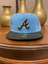 Load image into Gallery viewer, Atlanta Braves New Era Home Authentic Collection 59FIFTY Fitted Hat (Sky/Black)