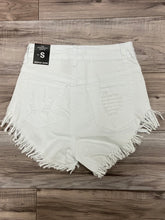 Load image into Gallery viewer, REDFOX HIGH WAIST WOMEN FRAY SHORTS (WHITE) PS136B
