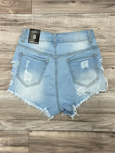 Load image into Gallery viewer, REDFOX V-WAIST DENIM SHORTS (LT. BLUE) PS134B