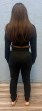 Load image into Gallery viewer, ACCESS WOMEN'S 2pc. ACTIVEWEAR PULLOVER CROP/JOGGER OUTFIT SET (BLACK)