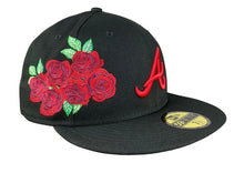 Load image into Gallery viewer, Atlanta Braves New Era Authentic Exclusive Roses 59Fifty (Black/Red)